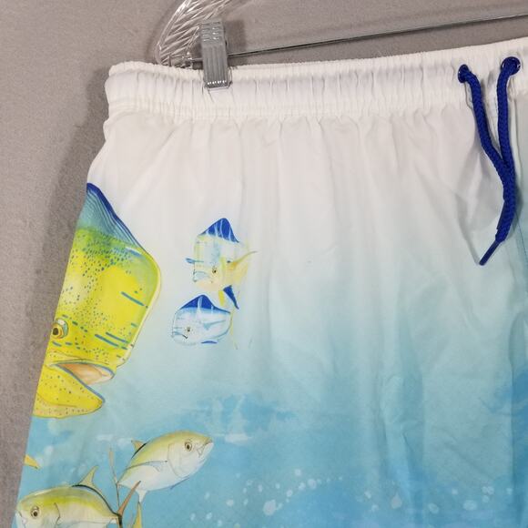 Guy Harvey Swim Trunks Shorts Mens 2XL Fish Ocean Boardshorts Drawstring Lined - Picture 2 of 16
